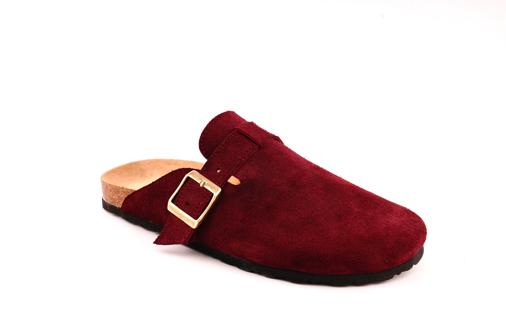 WOMEN'S BURGUNDY VELVET CLOGS