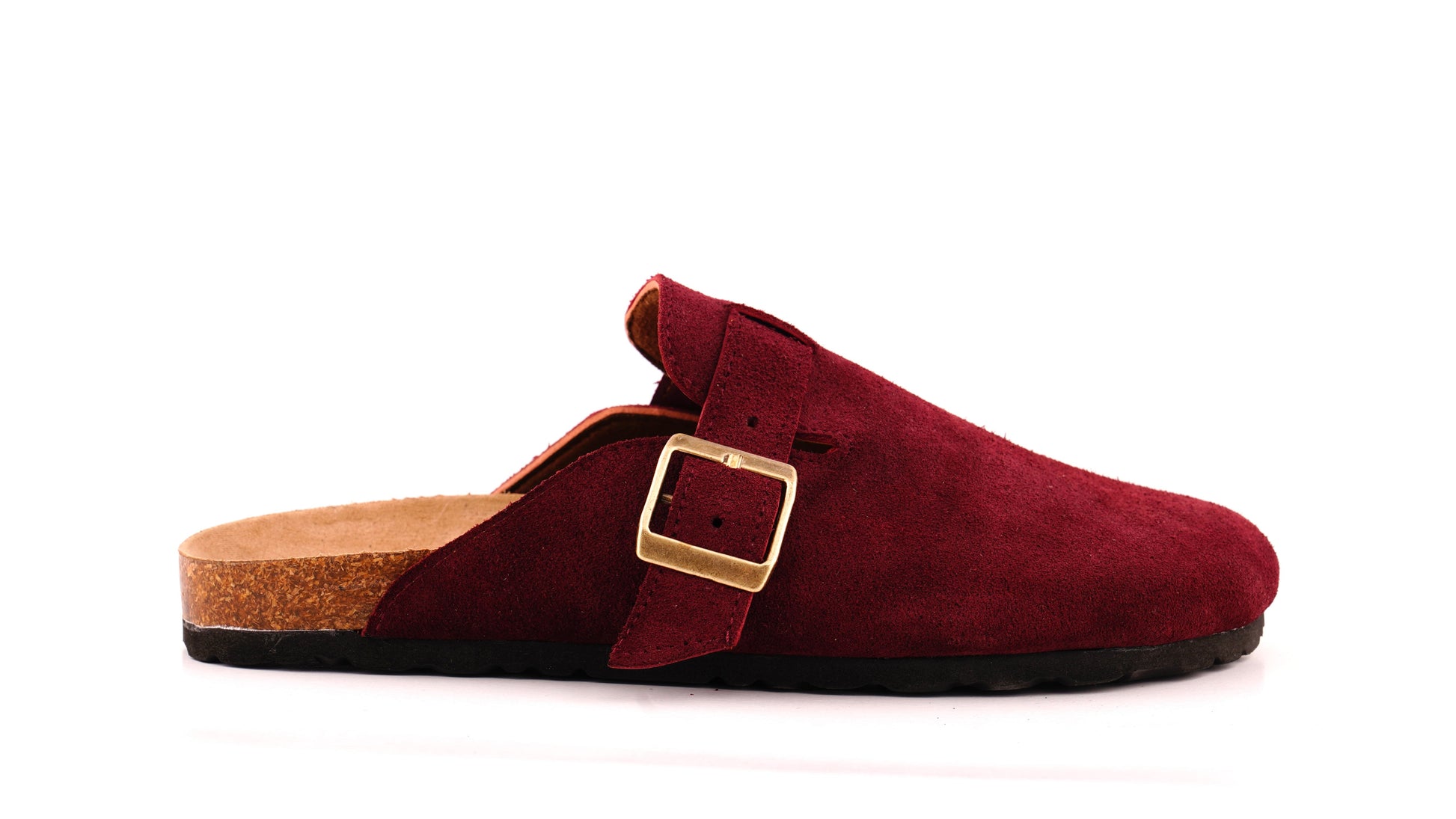 WOMEN'S BURGUNDY VELVET CLOGS