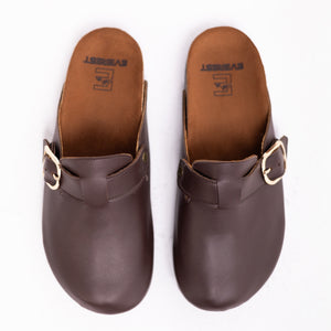 WOMEN'S MAHOGANY CLOGS